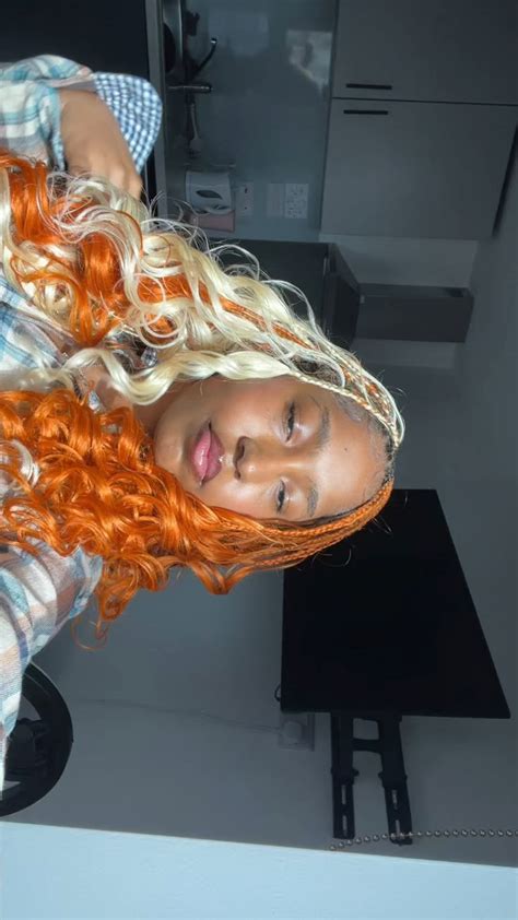 Blonde And Ginger French Curl Braids In 2025 Braids For Short Hair Short Hair Styles Hairdos