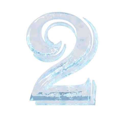 Premium Vector Symbol Made Of Ice Number 2