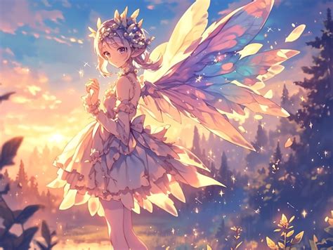 Free Photo Cute Anime Fairy Girl