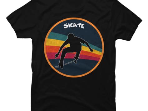 Retro Skate Skater Vintage Skateboarding Skateboarder 70s - Buy t-shirt designs