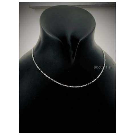 Chaîne De Cou Forçat 70cm En Argent Massif 925 000 Rhodié Bijoux NEUF