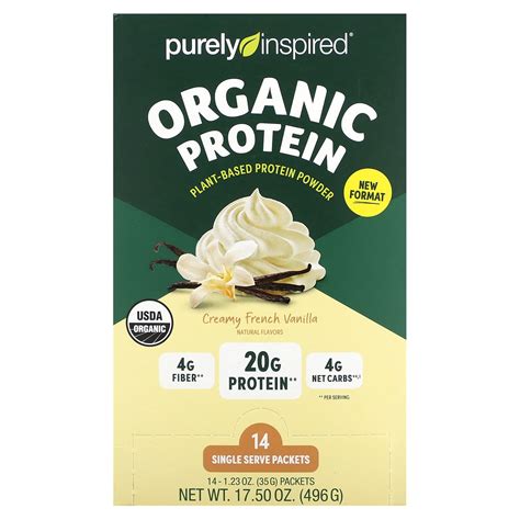 Purely Inspired Organic Plant Based Protein Powder Creamy French