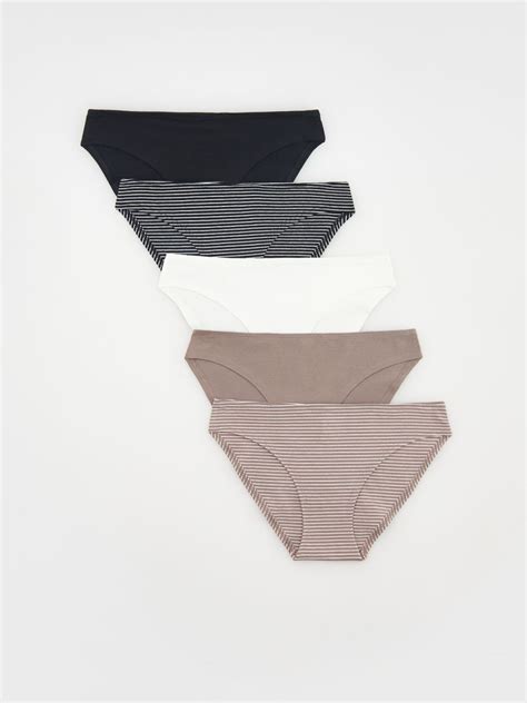 Bawełniane majtki typu bikini 5 pack Kolor czarny RESERVED 1489Y 99X