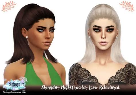 Shimydim NightCrawler S Lava Hair Retextured Sims 4 Hairs