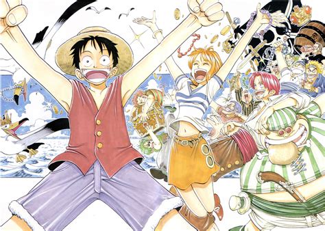One Piece HD Wallpaper: Luffy, Nami, and Shanks Adventure