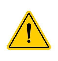 Yellow Hazard Warning Symbol Royalty Free Vector Image