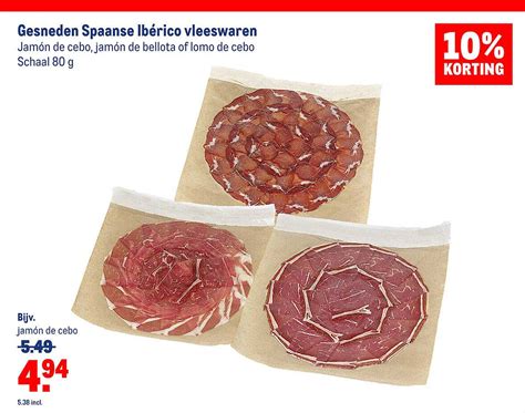 Gesneden Spaanse Ibérico Vleeswaren Aanbieding bij Makro 1Folders nl