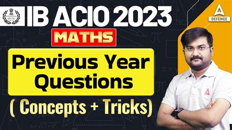 Ib Acio Maths Previous Year Questions Concepts Tricks By