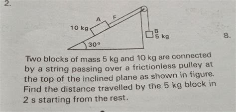blocks  mass  kg   kg  connected   string passing