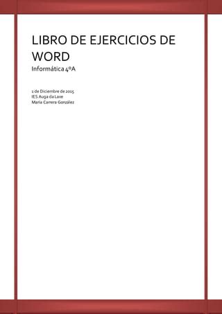 Libro De Ejercicios Word Pdf