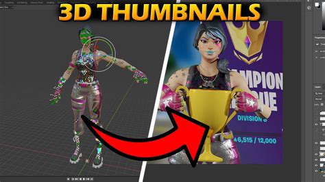 How To Make 3D Fortnite Thumbnails Blender 3D YouTube