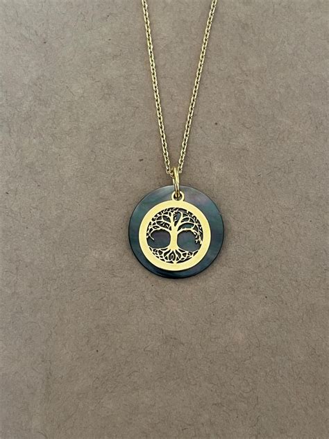 Pendentif Nacre Arbre De Vie Racine