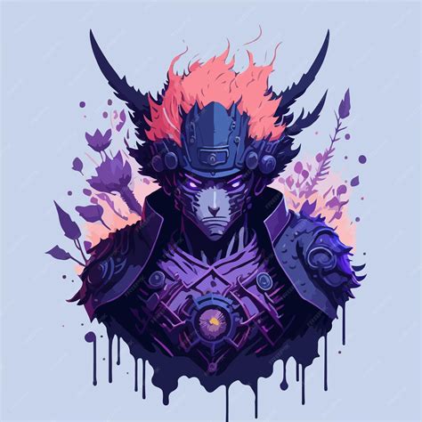 Premium Vector | A demonic ninja embraces their deadly prowess hidden ...