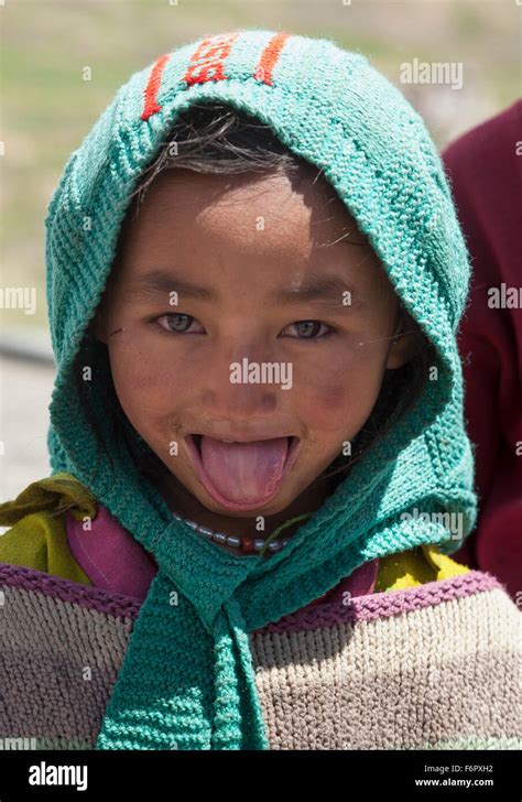 Children From Himalayan Mountain Village Himachal Pradesh India Stock