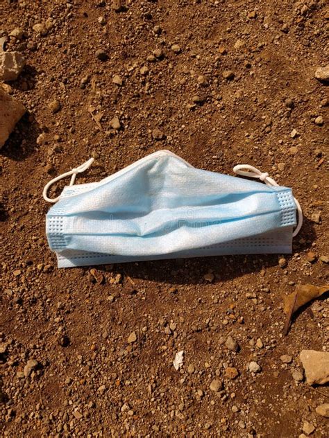 Dirty Face Mask On The Ground Stock Image Image Of Dirty Dumped