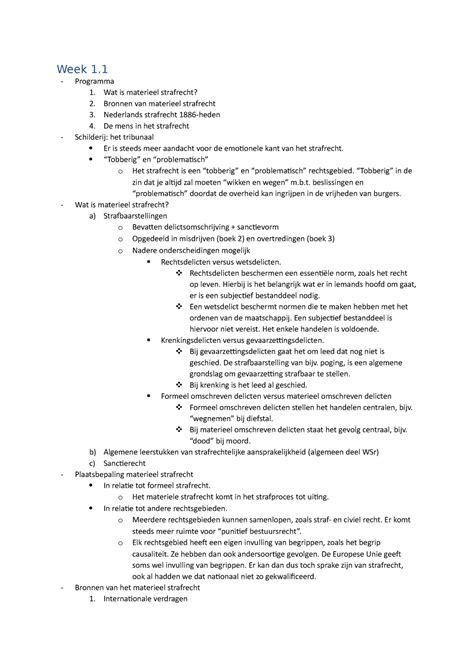 Week 1 Aantekening Gemaakt Bij Het Eerste College Van Materieel