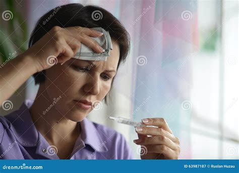 Young Woman Feels Sickness Stock Image Image Of Health 63987187