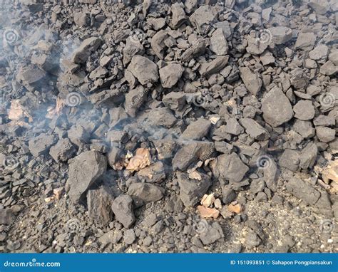 The Lignite Coal Spontaneous Combustion Stock Image Image Of