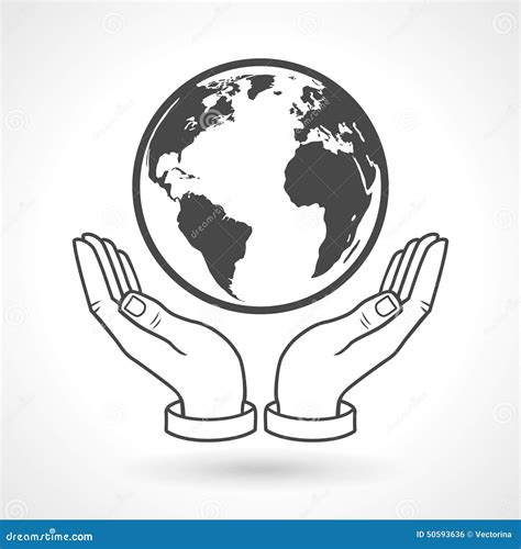 The Globe Is A Symbol Of Our Planet Earth In The Form Cartoon Vector