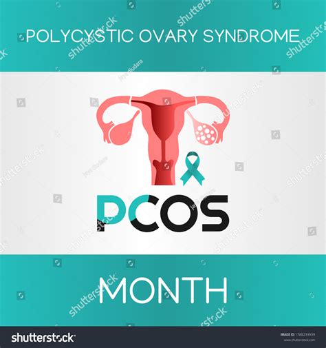 Vector Graphic Polycystic Ovary Syndrome Month Stock Vector Royalty