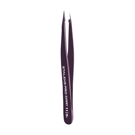 Пинцет для бровей Staleks Pro Expert 11 Type 5 широкие скошенные кромки ...
