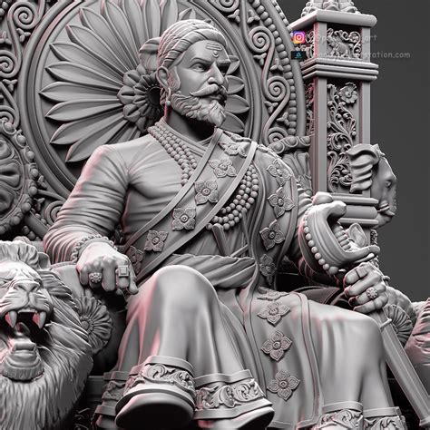 Artstation Chhatrapati Shivaji Maharaj 3d Model Sculpted By Prasad