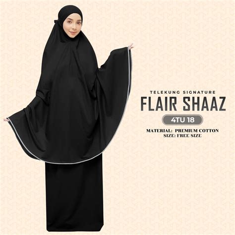 Ready Stock Telekung Signature Flair Shaaz 4tu FREE Paperbag