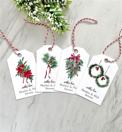 Printed Christmas Labels, Personalized Holidays Gift Tags, Labels for ...