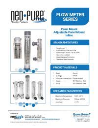 Neo Pure Inline Flowmeter Gpm Fnpt Fresh Water Systems