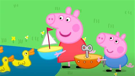 Peppa Pig Plays With Toy Boat Peppa And Friends Peppapigofficial