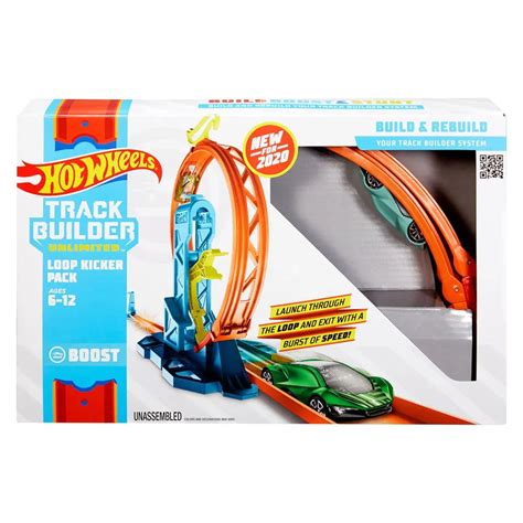 Hot Wheels Track Builder Accesorios Para Pistas De Coches Acelerador De Loop Multicolor Kidinn
