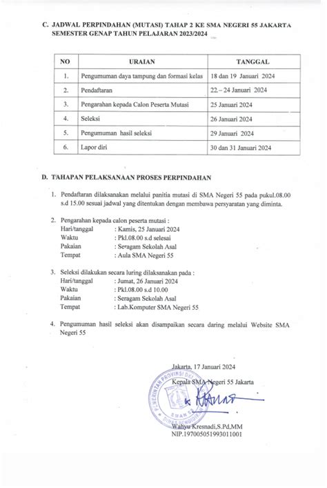 Seleksi Perpindahan Peserta Didik Tahap 2 Semester Genap T P 2023 2024