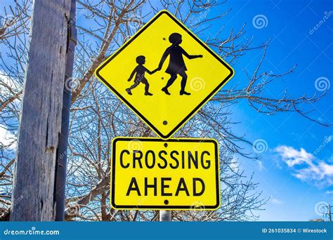 Pedestrian Crossing Sign At Emmaville New South Wales Australia