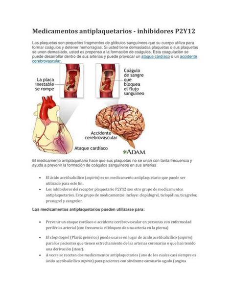 Medicamentos antiplaquetarios Aura Ester Peréz Rada uDocz