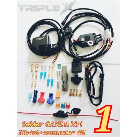 Jual Relay Set Lampu Led Tembak Sorot Saklar Ganda Switch Double Tombol