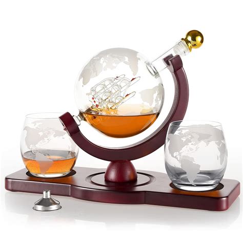 Buy Oakseats For Hers Day Men Dad Whiskey Decanter Set With Globe