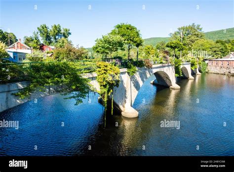 Bridge Of Flowers In Shelburne Falls Massachusetts Usa The Bridge Of