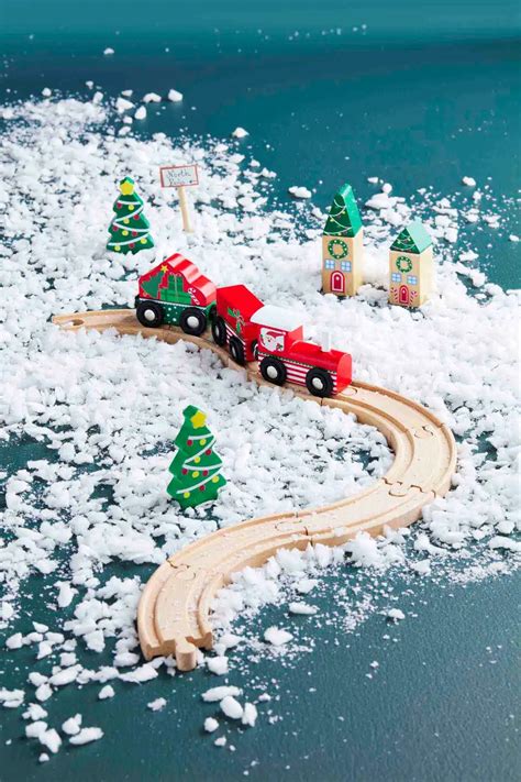 Wood Christmas Train Set – Village Pomegranate