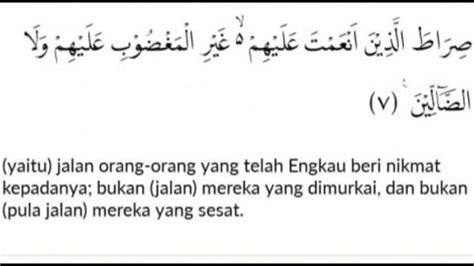 Tafsir Surah Al Fatihah Ayat 7 Belajar Dari Umat Terdahulu Galeri Foto