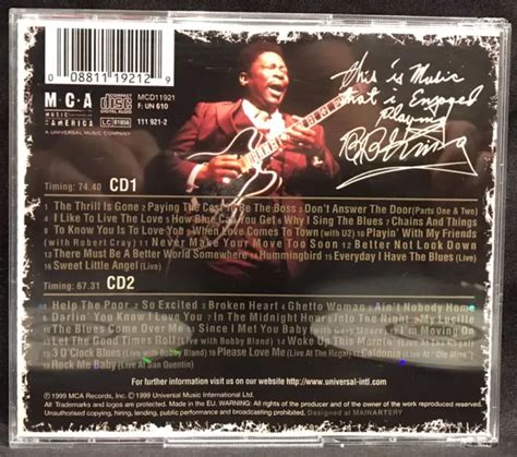 B B KING HIS Definitive Greatest Hits CD 1999 EU Discs Mint FAST