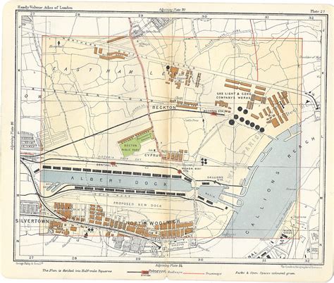 Beckton Silvertown antique map – Maps and Antique Prints