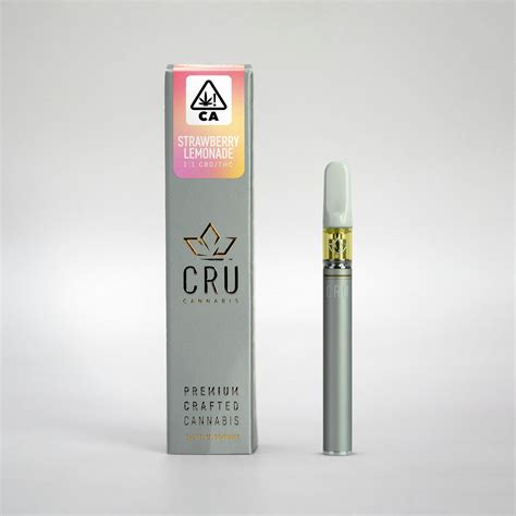 Strawberry Lemonade 1 1 Cbd Thc 0 3ml Disposable Pen Cru Cannabis