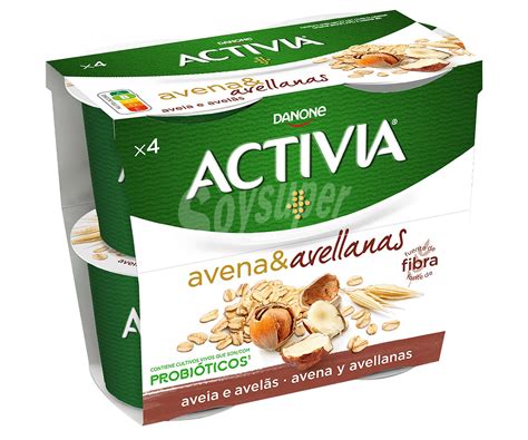 Activia Danone Bífidus con avena y avellanas 4 x 115 g