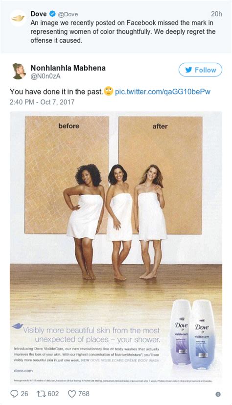 Dove Apologises Over Racist Ad Where Black Woman Turns White After