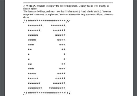 Solved Write A C Program To Display The Following Pattern Chegg