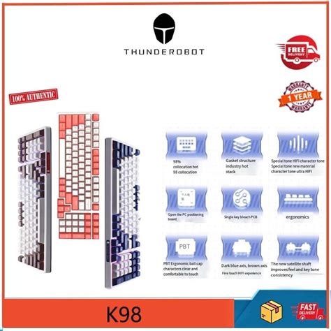 Thunderobot K Mechanical Keyboard Customized Gasket Structure All Key Hot Plug Wireless The