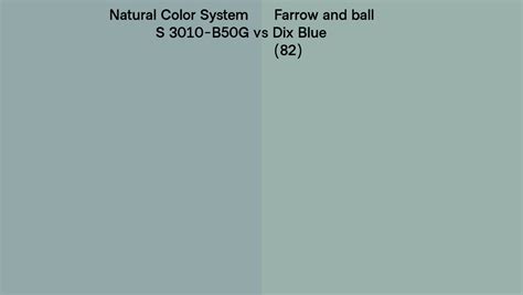 Natural Color System S 3010 B50g Vs Farrow And Ball Dix Blue 82 Side