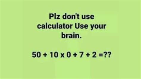 Brain Teaser Can You Solve This Maths Puzzle Without Using A