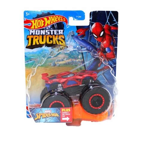 Hot Wheels Monster Trucks Scale Marvel Spider Man Includes Connect And Crash Car Ralphs