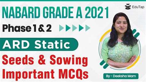 Imp Mcqs On Seeds And Sowing Nabard Grade A Phase Ard